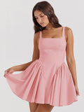 Women Dresse Sexy Backless Skirt Short Dress