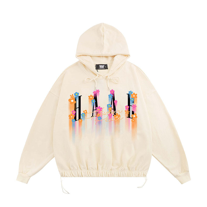 Men Hoodie Graffiti Loose Couple Hooded Coat