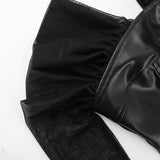 Women Dresses Pu Mesh Leather Skirt Autumn and Winter Short Skirt Xs23255ll (Csm202403)