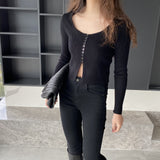Women Cardigan Sweater Retro Square Collar Knitted Cardigan Short Top Female 8t8215