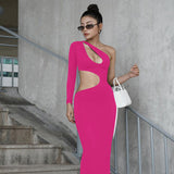 Women Dresses Fall Sexy Hollow Long-Sleeved Dress
