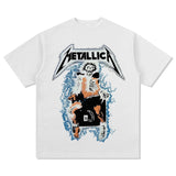 Mens Vintage Rock Band T-Shirt NIRVANA METALLICA Printed Short Sleeve T-Shirt Summer Top