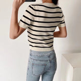 Women Sweater Knitwear Spring round Neck T-shirt Shory Style Ice Silk Pullover Knitwear T-shirt Top