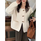 Women Knitwear Spring and Autumn Sweater Coat Loose Knitted Cardigan