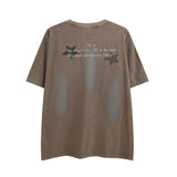 Men T Shirt Hip Hop Letters Graffiti Short Sleeve T-shirt