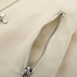 Women Jacket Loose Lapels Zipper Pocket Autumn Long Sleeve Coat