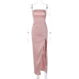 Women Dresses Spring and Summer Sexy Split Backless Sling Dress