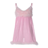 Women Dresses Sexy Mesh Camisole Dress