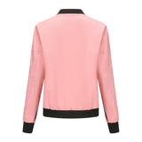 Women's Trench Coat Spring and Autumn Thin Flight Jacket Women's Casual Long Sleeve Coat Women's Loose Lapel Baseball Uniform