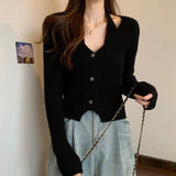 Women Knitwear Autumn Two-Piece Set Sweater Knitted Cardigan