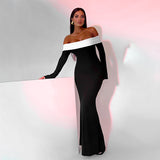 Women Dresses Long Sleeve Dress Fall Slim Fit Fishtail Dress