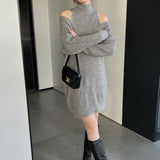 Women Knitted Two-Piece Set Autumn and Winter Turtleneck Sweater 5t5156
