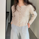 Women Cardigan Sweater Spring Cardigan Wool Slim Fit Sweater Y924