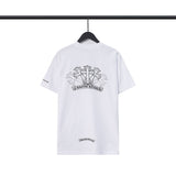 CHH Chrome Heart T Shirts Sanskrit Color Printing Loose Casual Crew Neck Short Sleeve T-Shirt