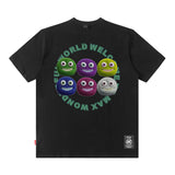 Men T Shirt Cartoon Printed Short-Sleeved T-shirt Men's Loose Couple Half Sleeve Tee