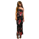 Women Dresses Vintage Flower Sling Dress Sheath Dress