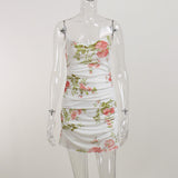 Women Dresses Spring Beach Sexy Suspender Skirt Mesh Dress (Bla0420)