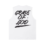 Men Vest Letter Graffiti Sleeveless T-shirt