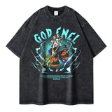 2024Portgas D Ace T-shirts Vintage Washed Anime T Shirt