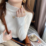 Women Knitwear Autumn and Winter Turtleneck Bottoming Shirt Slim-Fit Knitted Top