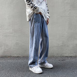 Men Jeans Gradient Jeans Men Spring Autumn Loose Straight Trousers