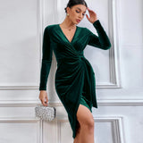Women Dress Sexy Dress V-neck Hip Dress Cocktail Party Dress