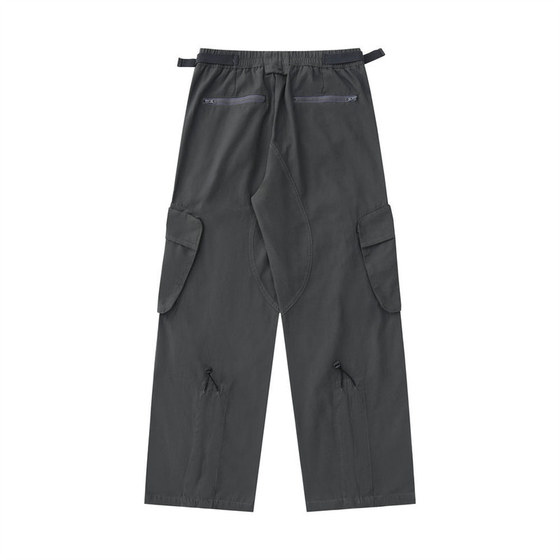 Men Sweatpants Three-Dimensional Multi-Pocket Straight Cargo Pants Men's Casual Sports Trousers