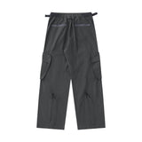 Men Sweatpants Three-Dimensional Multi-Pocket Straight Cargo Pants Men's Casual Sports Trousers