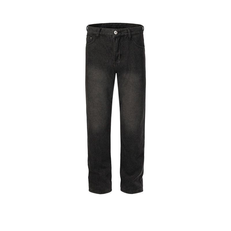 MIJKO Men's Vintage Pants MIJKO trousers men's and women's washed water old jeans