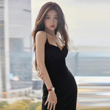 Women Dresses Black Dress Long Dress Black Camisole Dress