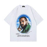 Men T Shirt Oversize Hip Hop Retro Half Sleeve T-shirt