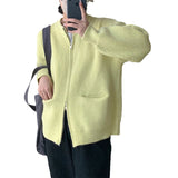Women Knitwear Autumn and Winter round Neck Sweater Loose Knitted Cardigan