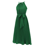 Women Date Dress Sexy Slim-Fit Pleated Dress Summer Dress