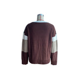 Women Knitted Sweater Autumn and Winter Leisure Women's Long Sleeve Leopard Print Contrast Color Sweater