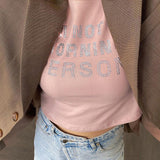 Women Tops round Neck Letter Short Sleeve T-shirt Summer Casual Top (Csm2024)