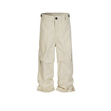 MIJKO Men Vintage Pants Multi-Pocket Straight Casual Loose Pants