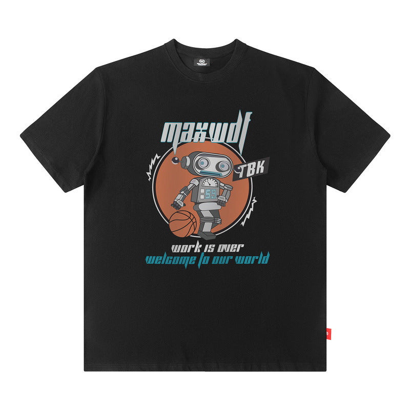 Men T Shirt Summer Hip Hop Half-Sleeved Loose T-shirt Men and Women