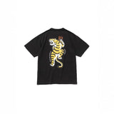 Men T-shirts Tiger Head Pattern Bamboo Cotton Short Sleeves