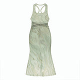 Women Dresses Spring Sheath Long Skirt Vest Dress (Csm202403)