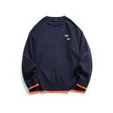 Unisex Sweater Autumn Patch Crew Neck Pullover Sweater