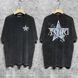 Amiri T-shirt Washed and Worn Retro Short Sleeve T-shirt