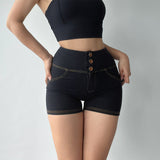 Women Yoga Sports Shorts Sports Denim Tight Sexy Fitness Hot Pants