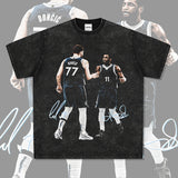 Mens Vintage Boxer T-Shirt American Irving Printed Short Sleeve T-Shirt Vintage Washed