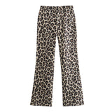 Women Pants Summer Animal Print Shirt Animal Print Trousers Suit