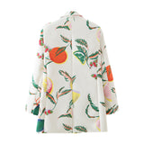 Women Suits Fall Fruit Printed Small Suit