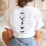 shion Style Short Sleeve Print Fourth Wing Dragon Rider