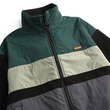 Unisex Winter Cotton Coat Retro Warm Thickening Stand Collar Color Matching Polar Fleece Jacket Cotton-Padded Jacket