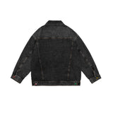 Unisex Jacket Autumn Color Buckle Denim Jacket