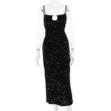 Women Dresses Black Backless Dress