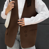 Women Trench Coat Casual Vest Coat